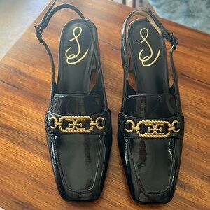 Sam Edelman patent leather black size 5 sandals.